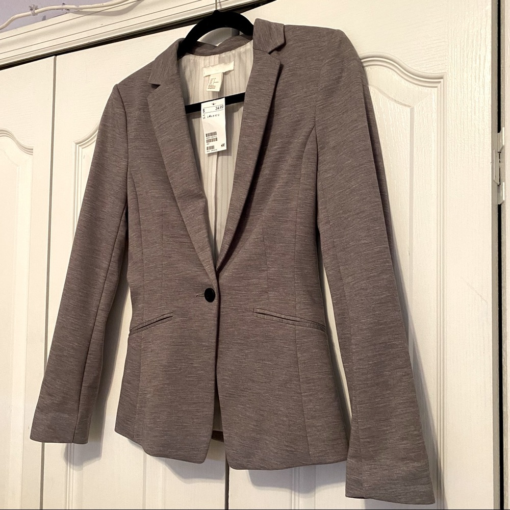 H&M Grey Blazer- size 4- Brand New